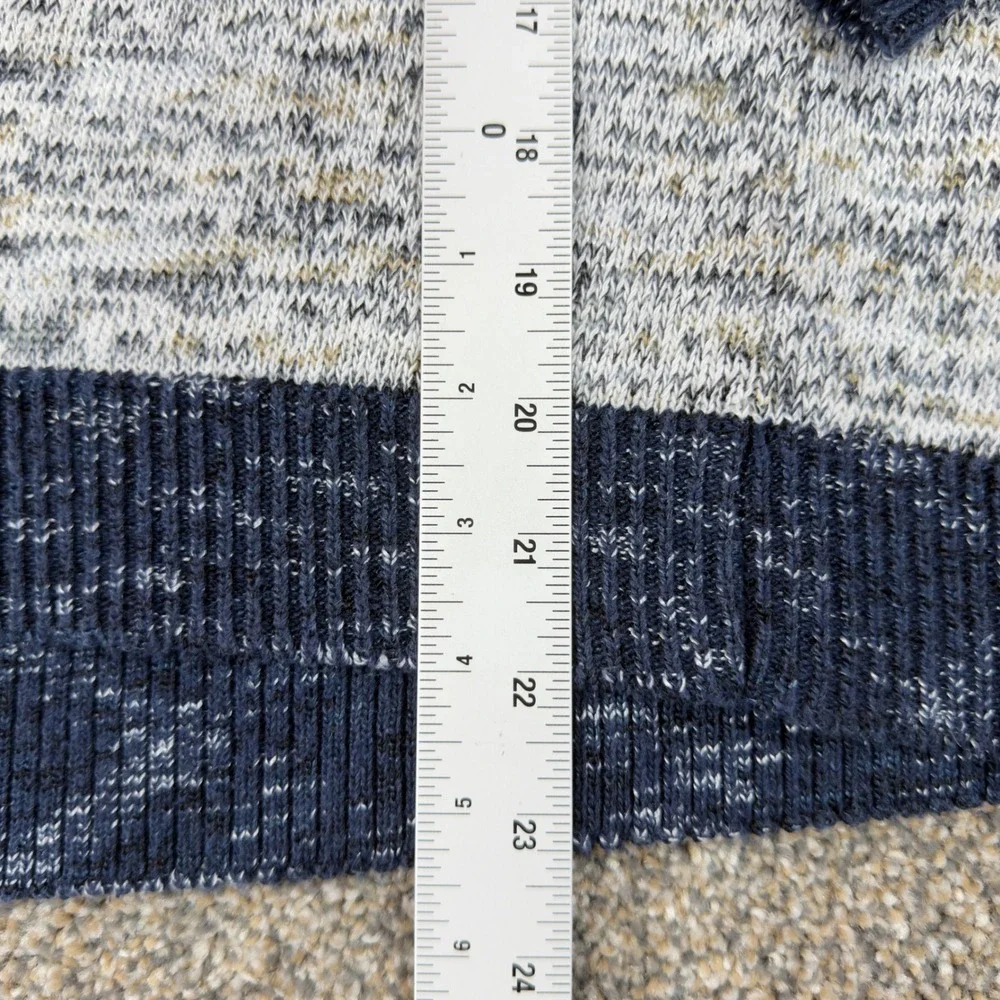 Rag & Bone New York Sweater Womens S V-Neck Marled‎ Knit Gray Navy Lightweight